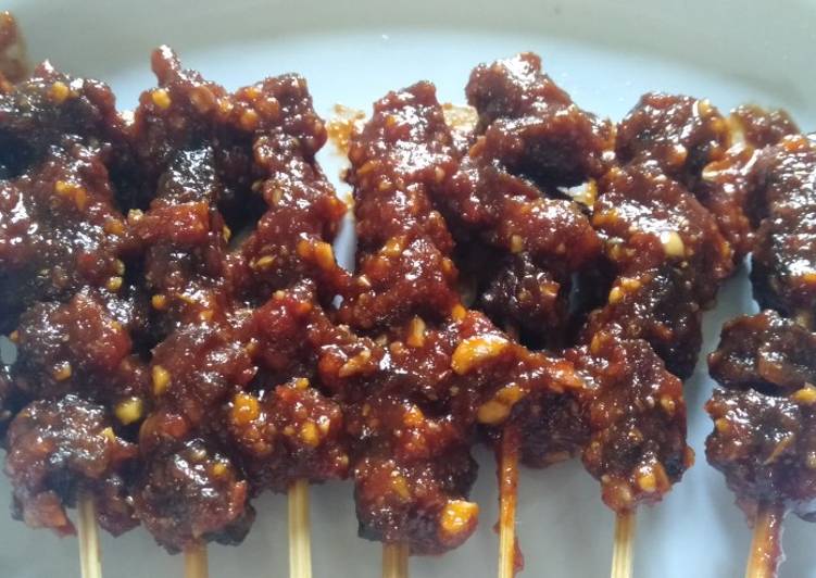 Sate daging sapi (goreng)