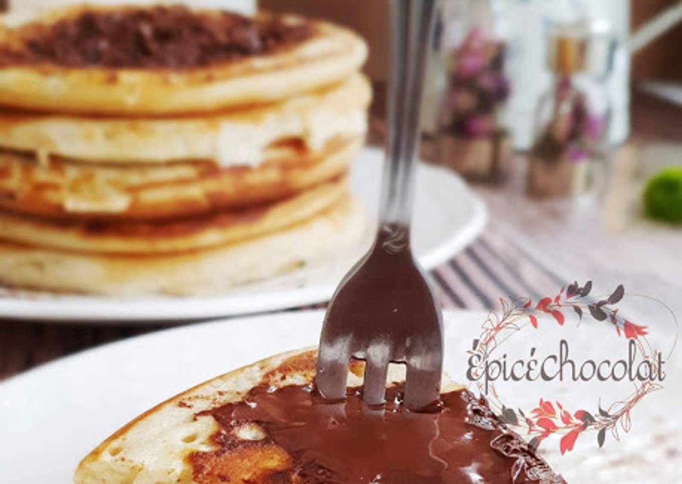 Pancakes américains au levain et chocolat