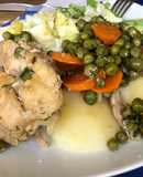 Pollo con arvejado y zanahoria