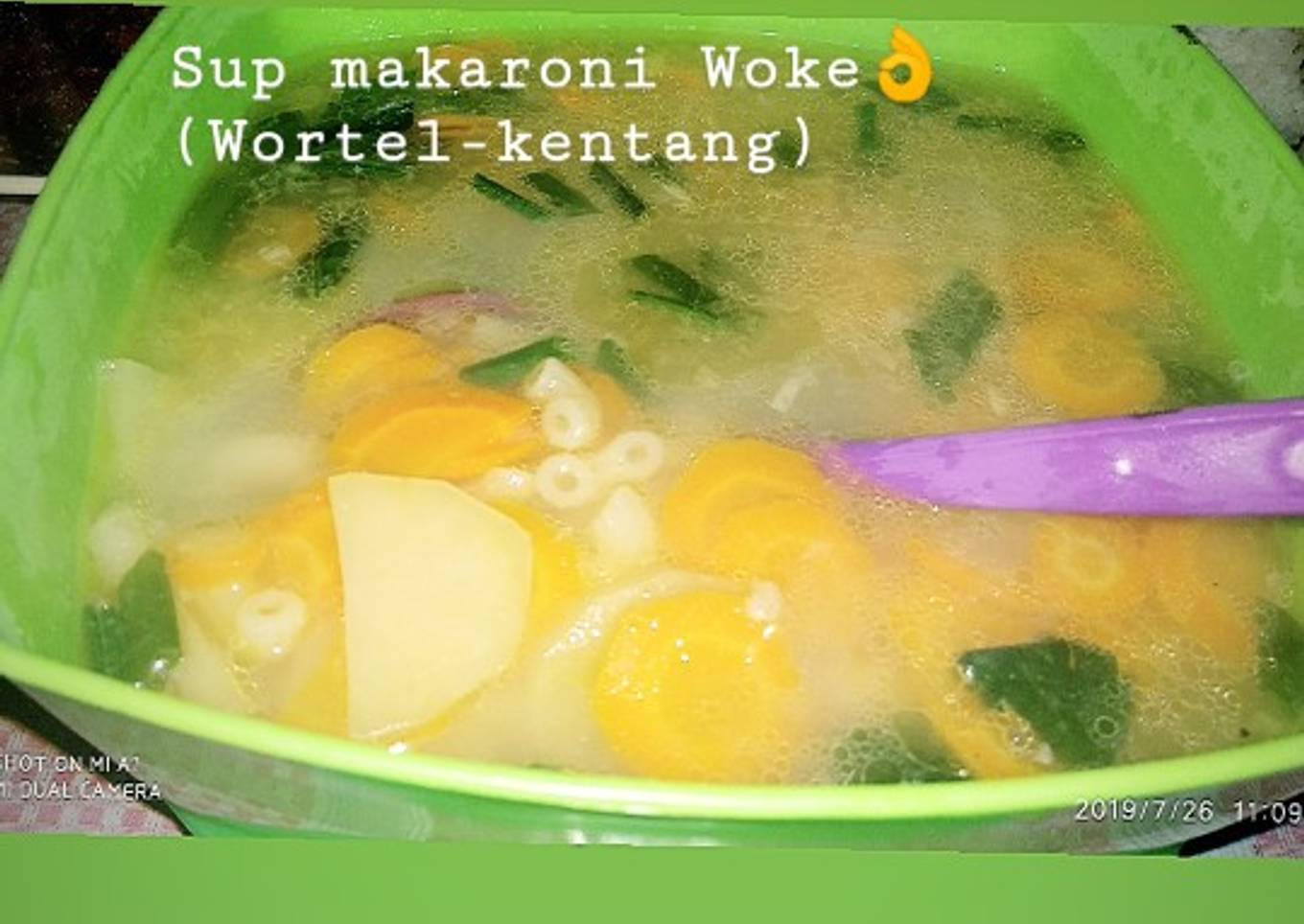 Sayur sup makaroni Woke 👌 (Wortel-kentang)