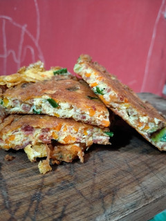 Foto resep 129. Telur dadar kornet
