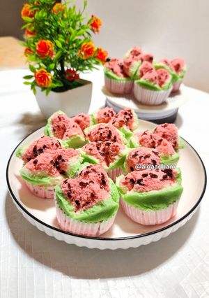 Foto resep Bolu Kukus Mekar Semangka