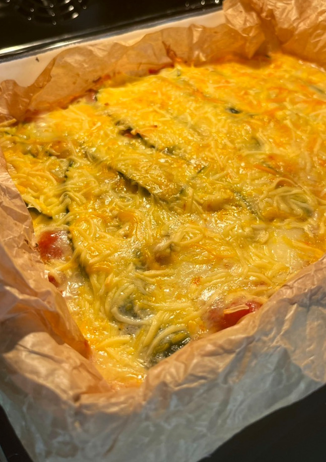Una foto de Lasaña muy fácil de calabacín y mozzarella - Receta de Batch Cooking