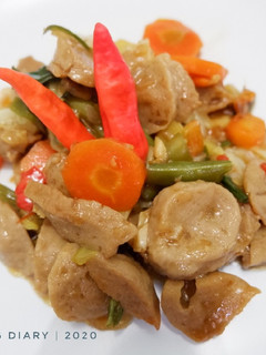 Foto resep Tumis sayur bakso saos tiram