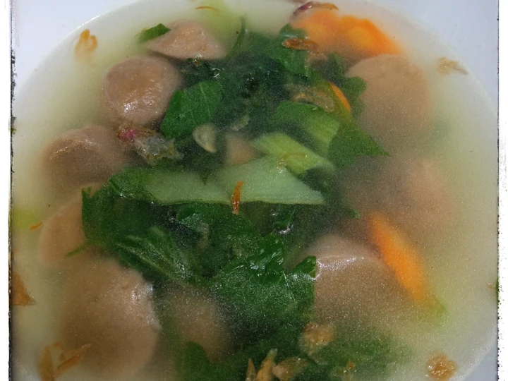 Easy Steps Prepare Recipes Sayur Bening Bakso Pokcoy the Perfect Perfect.