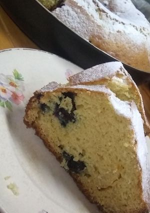 Una foto de Budín de arándanos