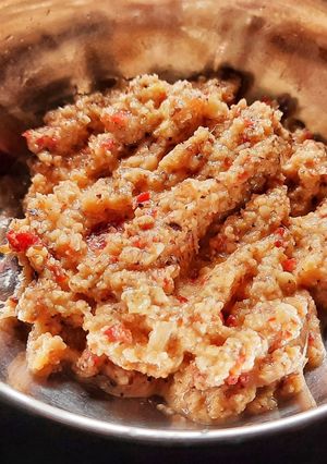 A picture of Quick hosegram chutney.