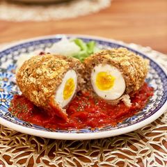 Scotch eggs A picture of Scotch eggs.