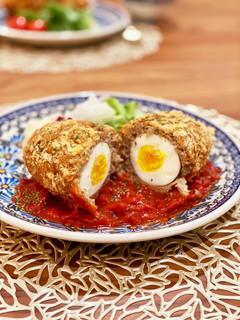 A picture of Scotch eggs.
