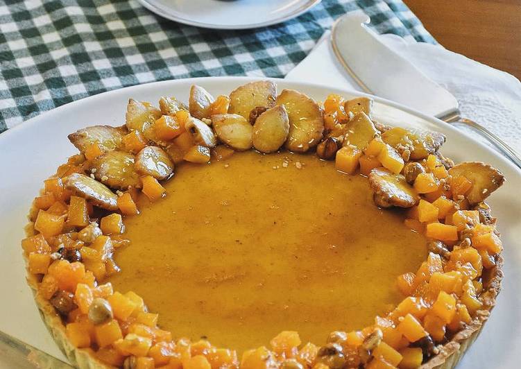 Easiest Way to Make Fatto in casa Tarte di zucca alle nocciole con zucca caramellata all&#39; arancia