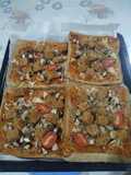 Savory Cheese Pizza Toast (roti tawar panggang gurih) | vegan, dairy free & meatless