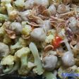 Tumis kembang kol baso mutiara