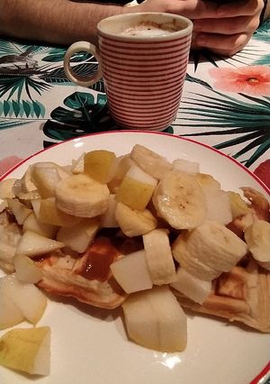 Una foto de Waffles dulces