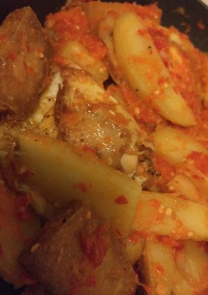 Foto resep Balado telur dan kentang