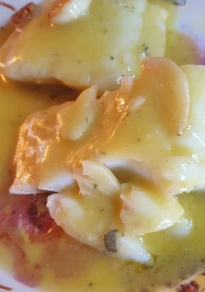 Una foto de Bacalao al pil pil