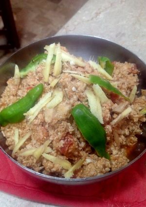 A picture of Chicken Qeema.