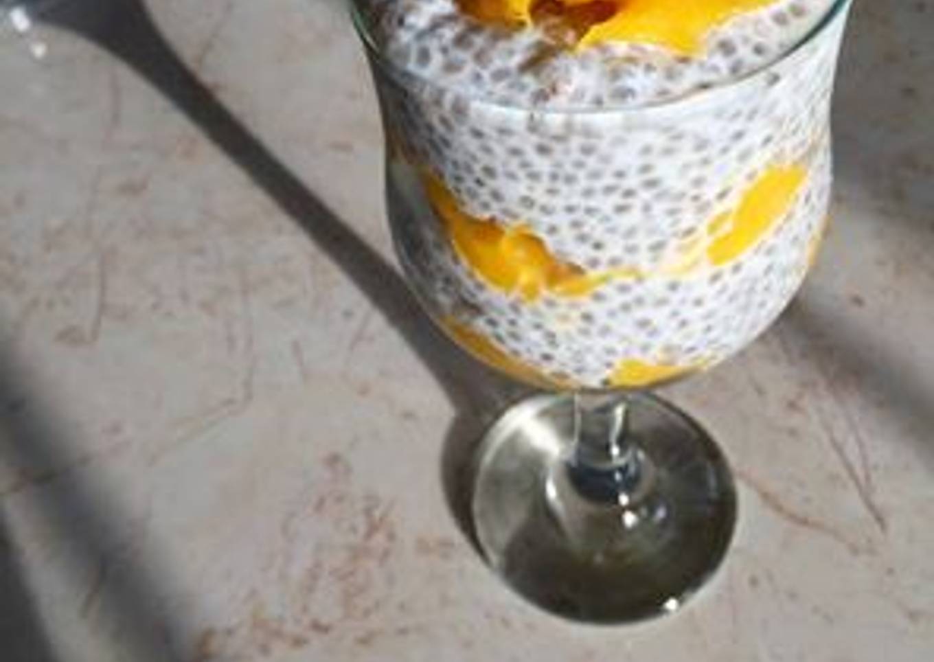 Mango and Chia seeds parfait