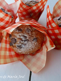 Una foto de Muffins de queso y pepitas de chocolate, en la Monsieur cuisine