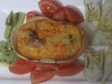 Tortilla de ensaladilla en cestitas al horno