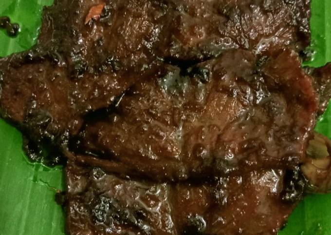 Daging sapi bumbu gepuk ala Sunda