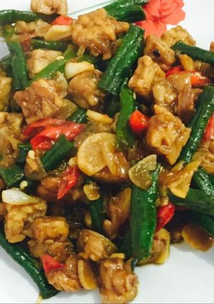 Foto resep Tumis tempe kacang panjang