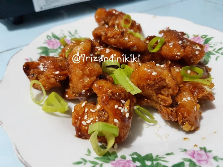 Cara Gampang Menyiapkan Resep Honey butter chicken (ayam mentega madu) yang  Bikin Ketagihan Anti Ribet, Mantap