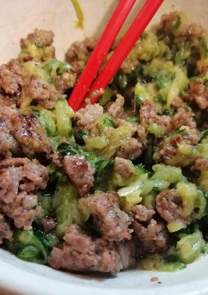 Una foto de Spaghetti de calabacín y carne picada