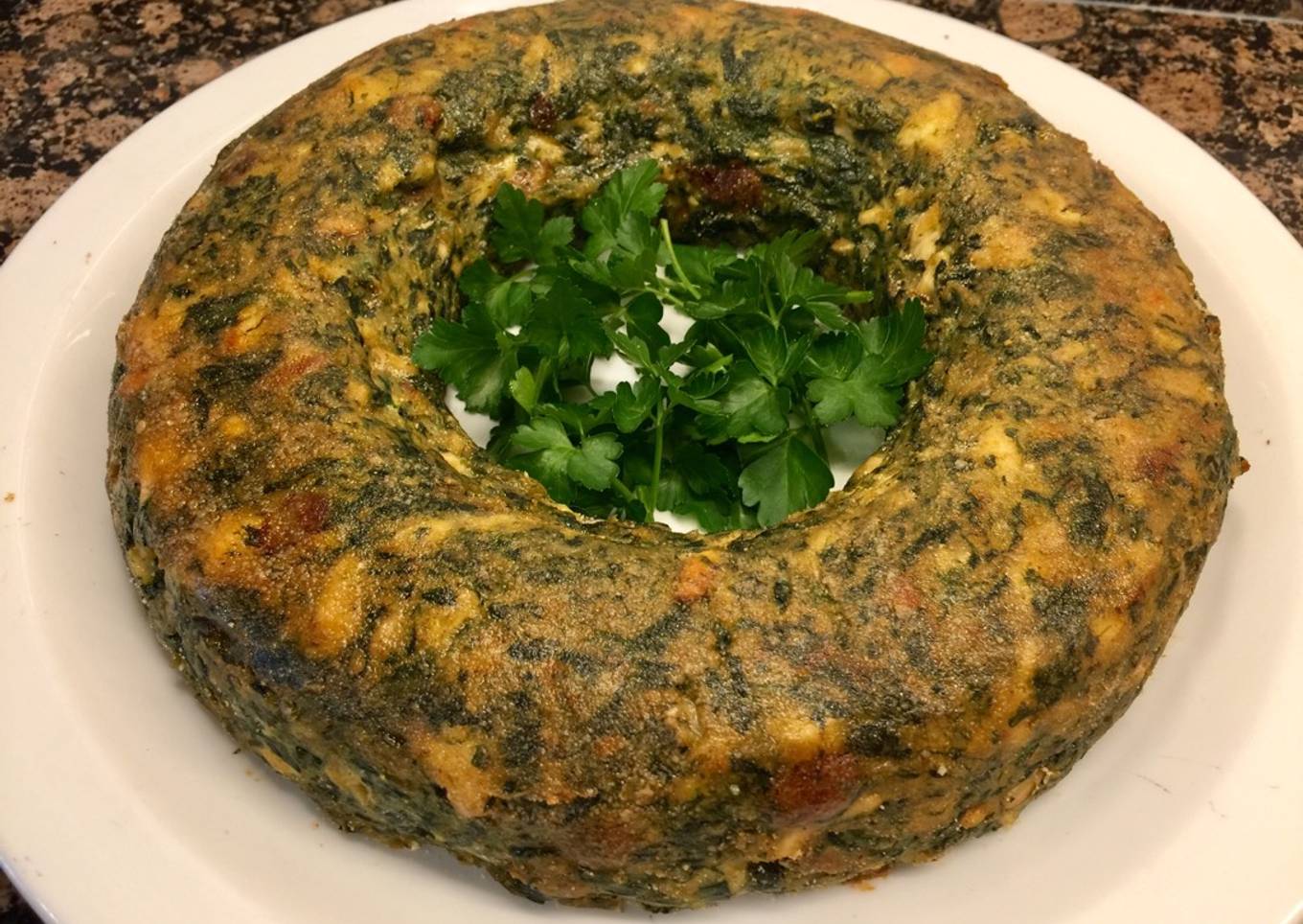 Corona de patatas con pollo y curry (sin gluten, sin lactosa)