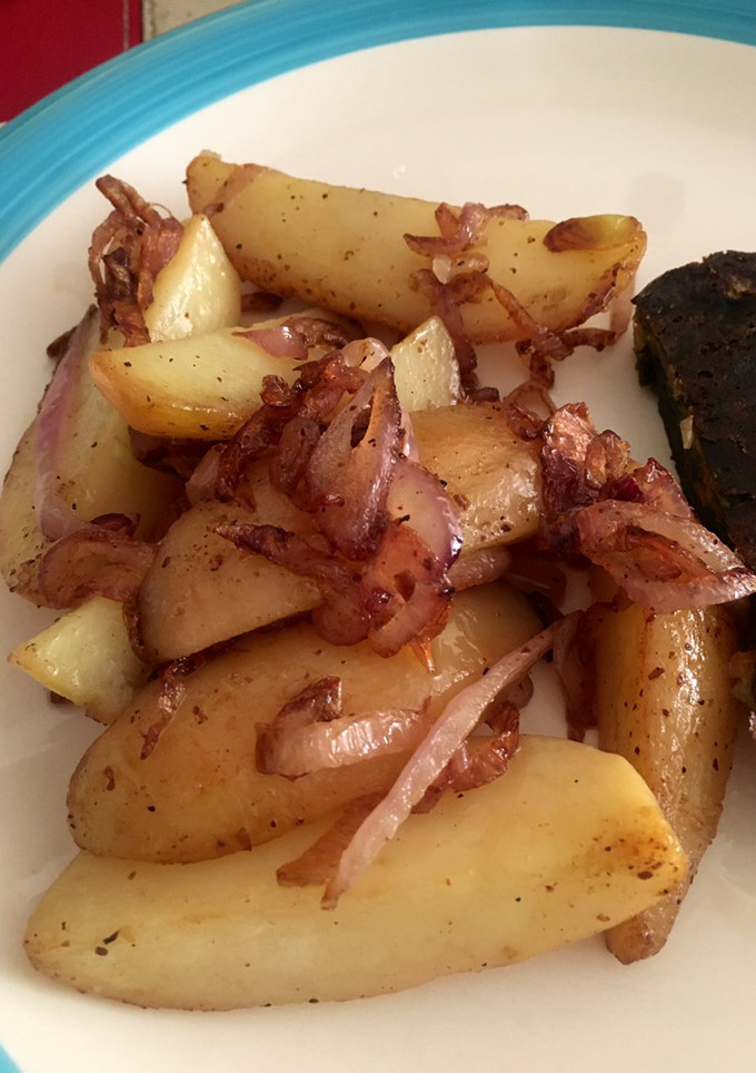 Una foto de Papas doradas al merkén