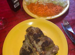 Una foto de Ensalada con bife a la plancha