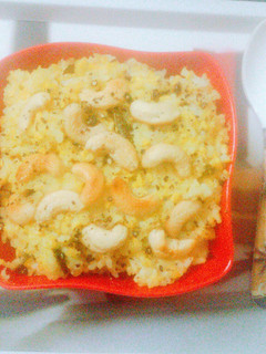 A picture of Khara or ven pongal recipe.