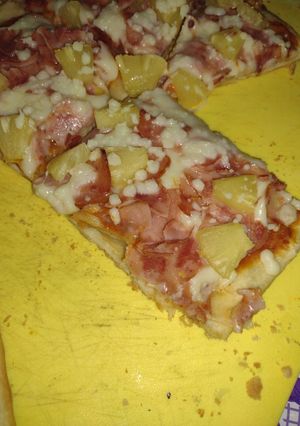 Una foto de Pizza hawaiana