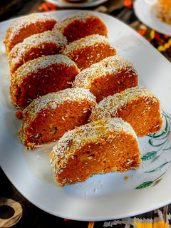 عکسی از دستور رولت یخچالی هویج وگردو🥕🍮