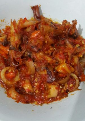 Foto resep Cumi Asin Balado
