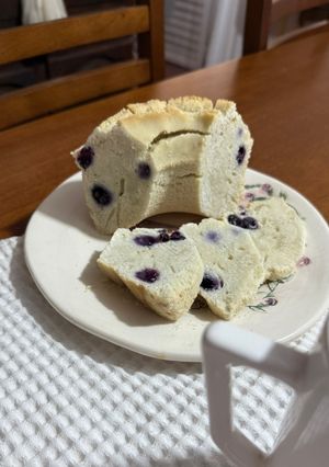 Una foto de Budín de arándanos sin gluten