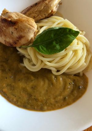 Sült cukkínis tésztaszósz recept fotója