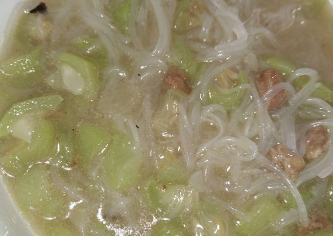 Yuk intip, Cara gampang memasak 6. Gambas kuah soun/bihun cah ayam/bak yang gurih