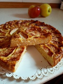 Foto di Torta di grano cotto mele e cannella
