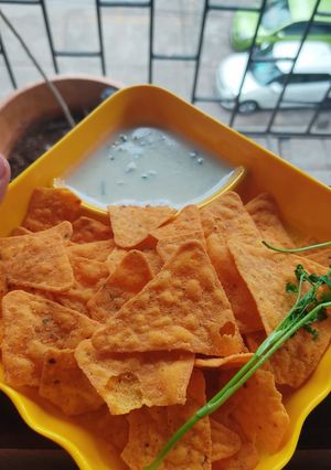 A picture of Cheese chilli dip.