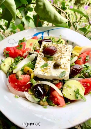 A picture of My Greek Village Salad 🥗.