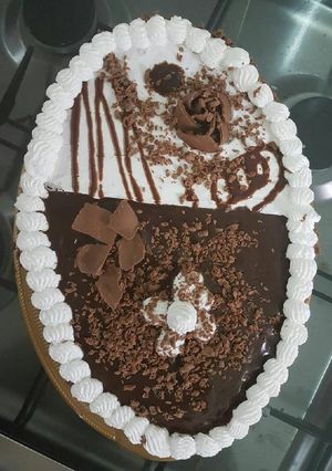 صورة لوصفة تورته الشيكولاته والفانيليا