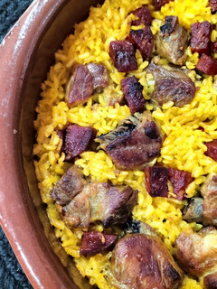 Una foto de Arroz ibérico al horno