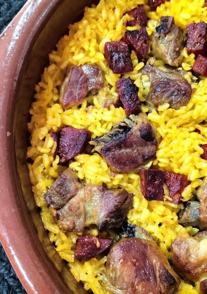 Una foto de Arroz ibérico al horno
