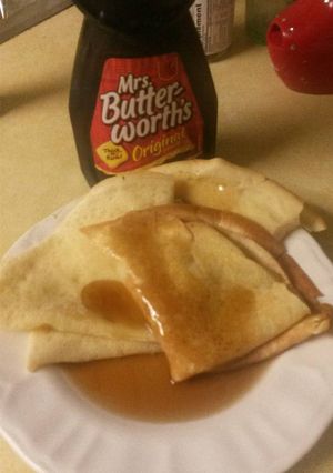 A picture of Ukrainian pancakes .