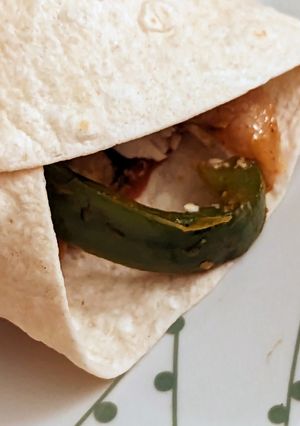 A picture of St David's Day fajitas.