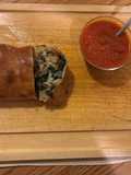 Sausage Stromboli with spinach, mushrooms & onions