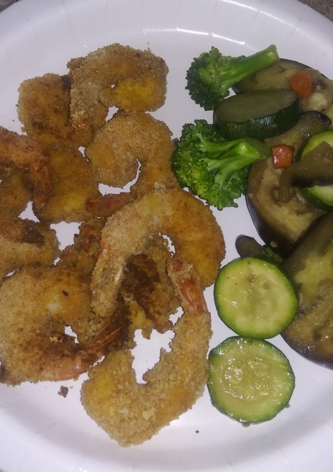 Una foto de Camarones empanizados en freidora de aire