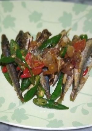 Foto resep Ikan Asin Cue Cabe Ijo