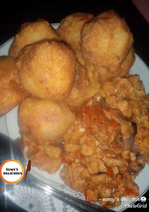 A picture of Yam balls.