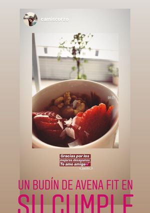 Una foto de Budín de avena en taza